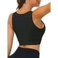 thumbnail image 3 of Unique Bargains Women's Sports Bra High Impact Workout Wirefree Padded Bras M Black, 3 of 6