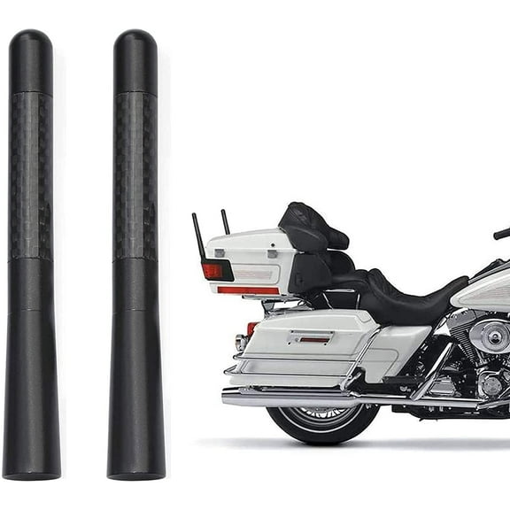 Eightwood Carbon Fiber Antenna Mast Radio Antenna Replacement 2-Pack Compatible with Davidson 1989-2019 Touring Electra Glide Road Glide Tour Ultra Classic