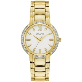 Bulova Women's Gold-Tone Crystal Watch 98L280