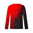 thumbnail image 5 of Qingpeng Mens Graphic T-Shirts Casual Print Shirts Fall Round Neck Long Sleeve Shirts Slim Fit Daily Basic Shirt, 5 of 5