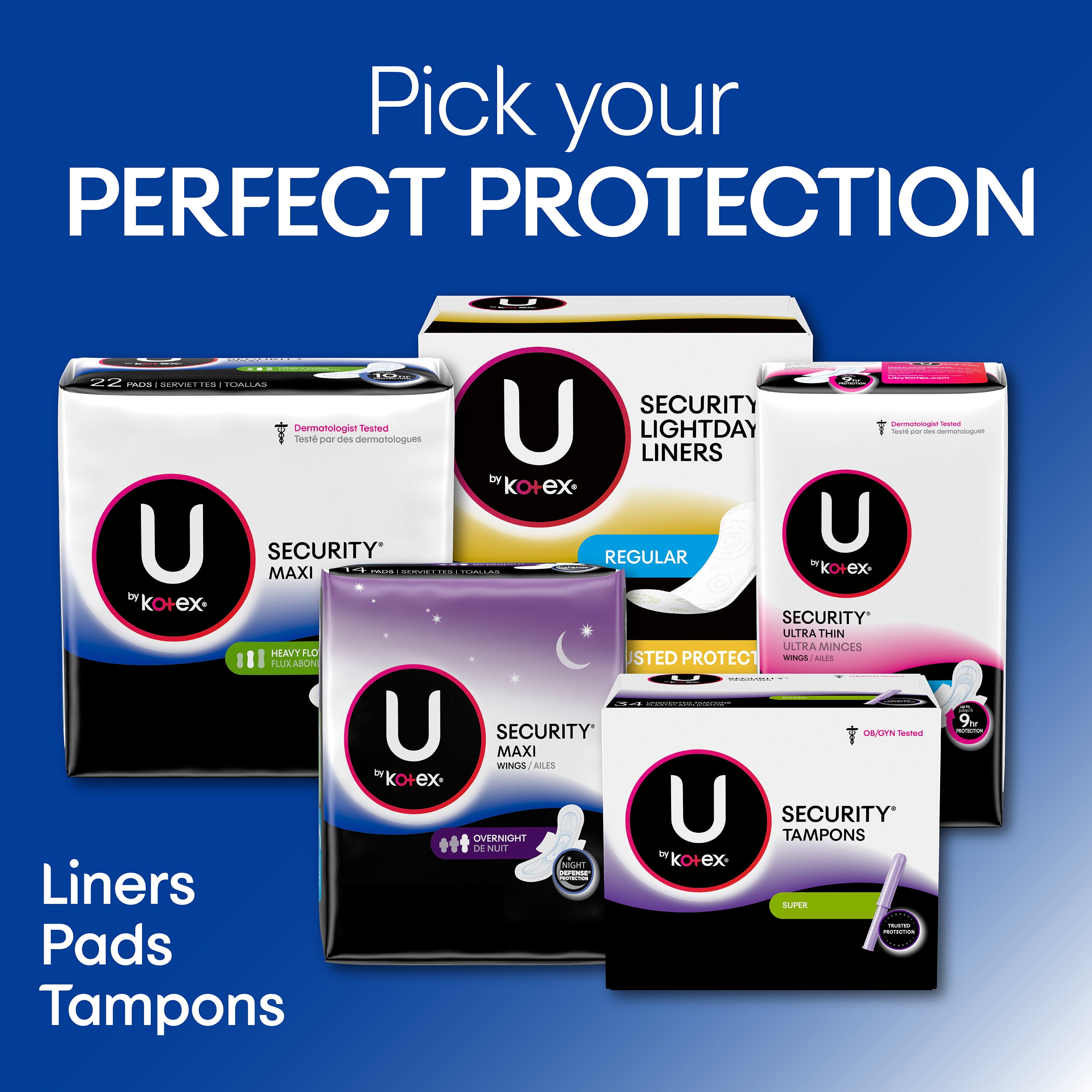 U By Kotex Security Maxi Feminine Pads With Wings Extra Heavy Overnight Absorbency Unscented 24 Count Walmart Com Walmart Com