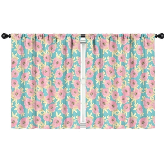 Blackout Kids Curtains,Pioneer Flower Floral Print Pattern Childrens Insulated Curtains Set Of 2,Bedroom Essentials,Toddler Room Decor 42"x54"