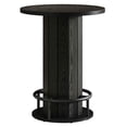 thumbnail image 3 of GVN Home Bar Table, Bar Coffee Bar Table,Round Bar Table, 39.4" H Wood Bistro Pub Table with Metal Ring Footrest, Black(Only Table), 3 of 3