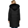 thumbnail image 6 of FDGIU Winter Women's Long Lightweight Puffer Jacket, Hooded Warm Insulated Long Sleeve Coat for Everyday, 6 of 7