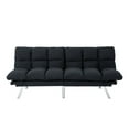 thumbnail image 6 of Gewnee 67.3 Inch Futon Sofa Bed, Corduroy Fabric Sleeper Sofa, Modern Loveseat for Apartments and Offices, Adjustable Backrest and Armrests.Black, 6 of 17