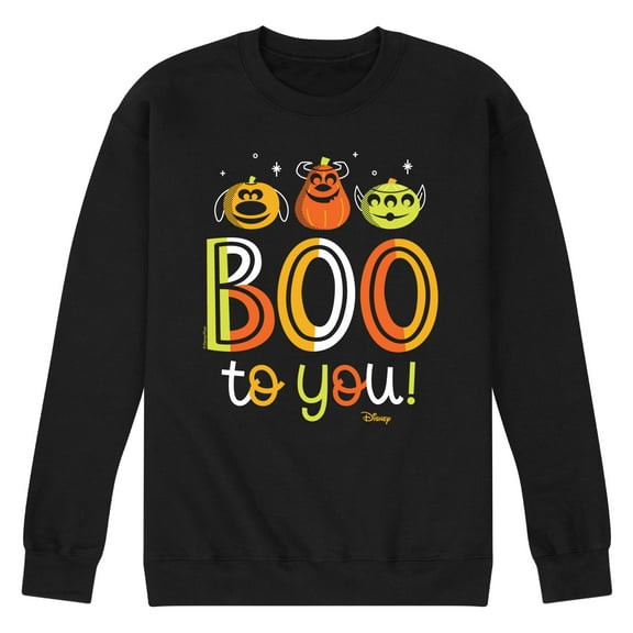 Disney Pixar - Boo To You - Men's Crew Neck Fleece Pullover