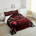 thumbnail image 4 of Erosebridal Race Car Comforter Sports Car Bedding Set , Extreme Sports Comforter Set Cool Speed Automobile Car Decor Luxuary Red Racing Car Quilt Twin, 1 Comforter 1 Pillowcase, 4 of 5