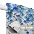thumbnail image 4 of Spring Blue Floral Swag Curtains for Kitchen/Bedroom/Living Room, Farmhouse Weeping Floral Leaves Wood Scalloped Curtains 63 Inch Long, Window Swag Topper Curtains Valances 2 Panels Set 36"x63", 4 of 8