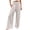 Light Ashy, variant on Linen Pants Women Linen High Waist Summer Beach Travel Vacation Wide Leg Sweatpants Women Light Ashy L