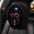 thumbnail image 3 of Ghost Face Headrest Covers, Scary Covers for Cars, Stretchy Seat Headrest Protector, Funny Cover for Auto, Vehicle, Truck, SUV, Washable Elastic Fabric, Interior Accessories（B), 3 of 6