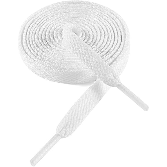 Flat Shoe Laces for Sneakers, Shoelaces for Sneakers, Athletic Shoelaces Shoes Boot Strings 54inch/137cm,WHITE