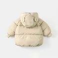 thumbnail image 4 of Mercatoo Toddler Boy Girls Quilted Lightweight Jacket with 𝗕ear Ear Packable Puffer Coat Zip Up Hooded Outerwear Warm Jackets, 4 of 5