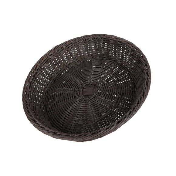 Weaving Food Storage Basket, Countryside Style Moderate Capacity Imitation Rattan Weaving Fruit Basket for Hotels for Bakeries