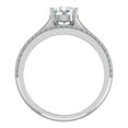 thumbnail image 3 of Wedding Rings for Women Bridal Set Round Cut -Engagement Ring Matching Band 1.00 Carat 14K White Gold (H,SI1), 3 of 5