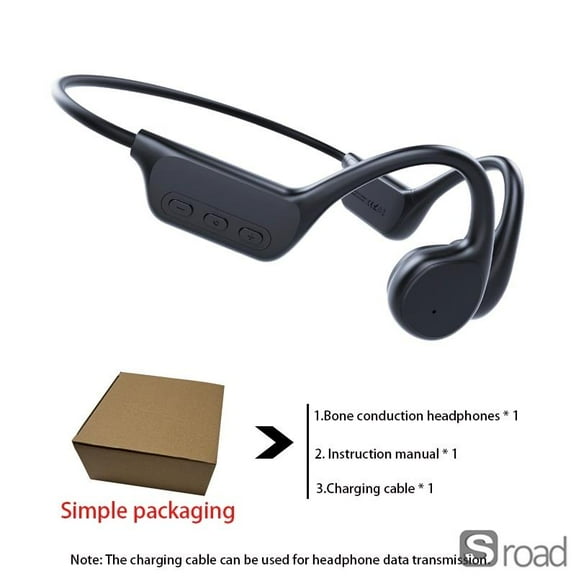 IPX8 Waterproof Bone Conduction Headphones, Bluetooth 5.3 With 32GB MP3 Player, Open-Ear Sport Earphones For Swimming Running Cycling,black