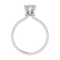 thumbnail image 3 of Eterna Jewel 1.7 Ct Oval Cut Lab-Created Diamond Engagement Ring - Hidden Halo Solitaire with Accents - 14K White Gold Plated Prong Setting Ring for Women - Elegant and Timeless Diamond Rings, 3 of 3