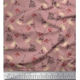 thumbnail image 1 of Soimoi polyester Crepe Fabric Text,Floral & Eiffel Tower Architectural Fabric Prints By Yard 52 Inch Wide, 1 of 1