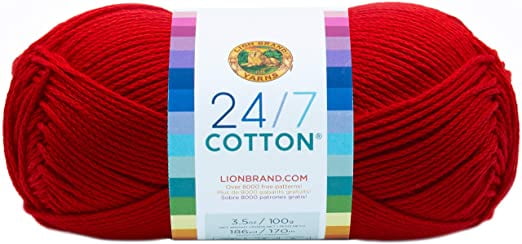 3 Pack Lion Brand Yarn 761-102 24-7 Cotton Yarn Aqua