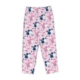 thumbnail image 4 of Xecao Cartoon Poodle Dog Women's Straight Lounge Pajama Pants: The Epitome of Relaxed Sleepwear, 4 of 9
