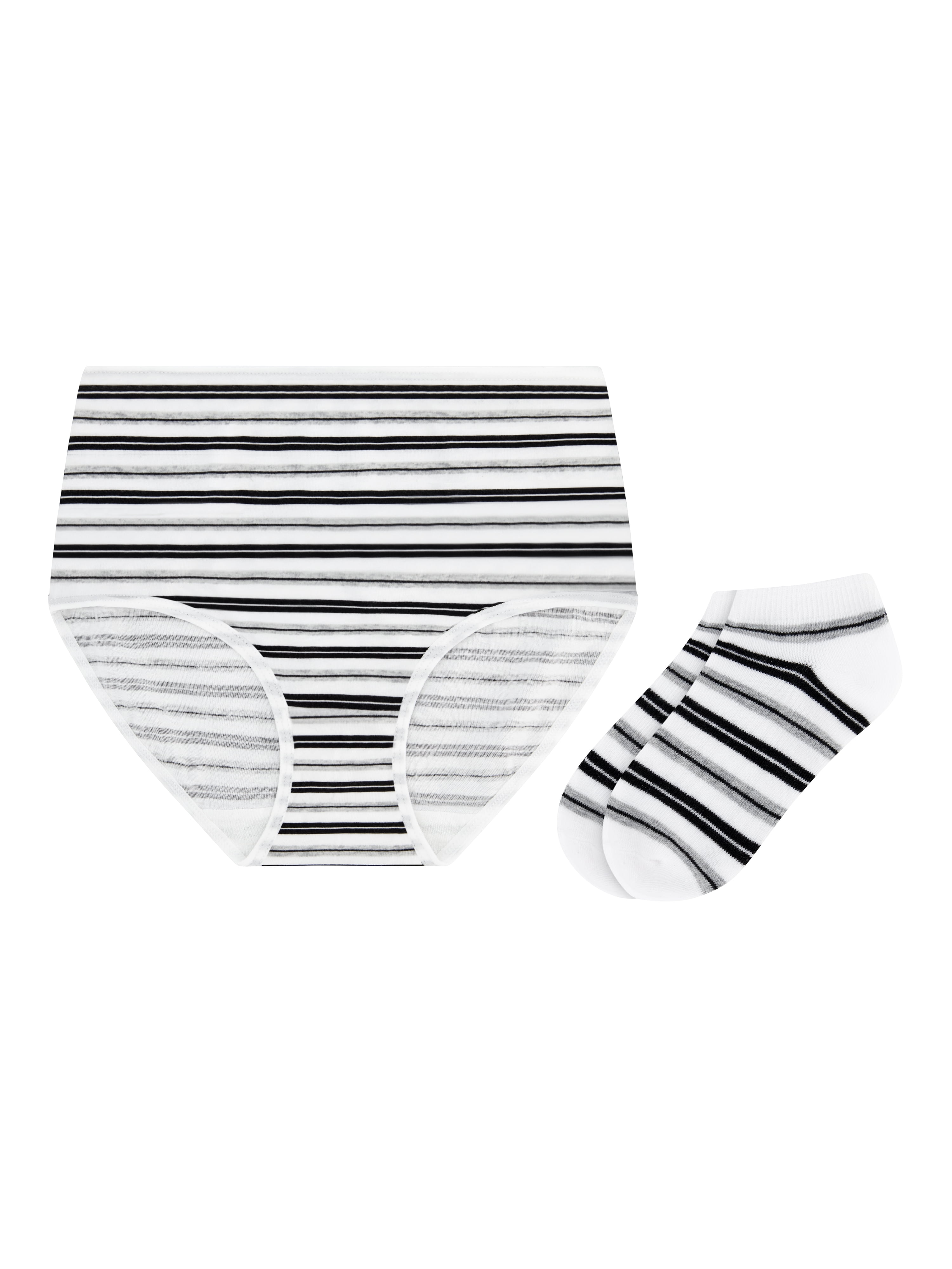 Wonder Nation Girls Cotton Underwear & Socks Bundle, 14-Pack, Sizes 4-16
