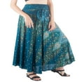 thumbnail image 1 of Jupe Longue Maxi Boho Imprimée Taille Haute Ourlet Asymétrique pour Vacances à la Plage Rouge m, 1 of 6