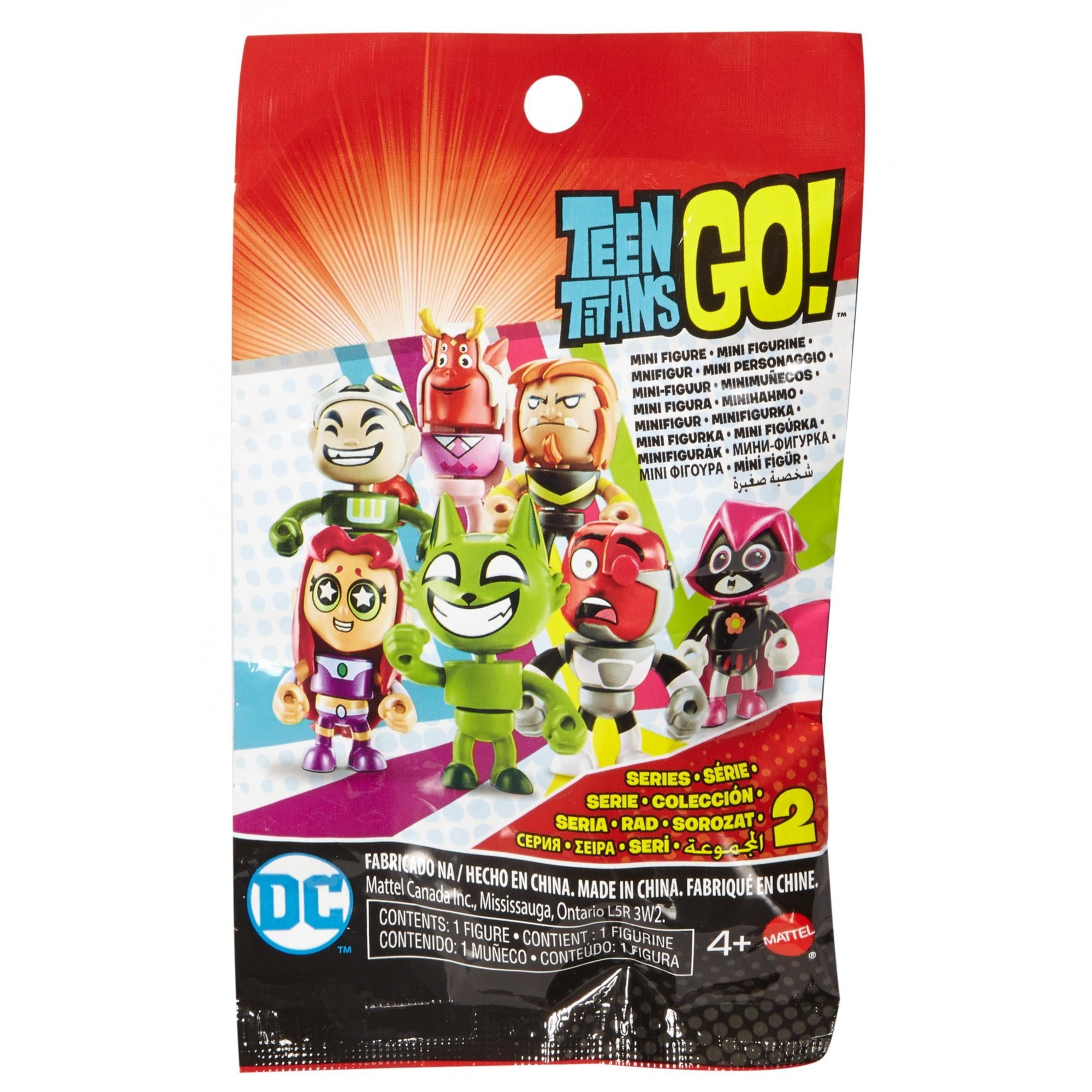 SET OF 5 TEEN TITANS GO MINI FIGURES-BRAND NEW ASSEMBLED W/STANDS-SOME W/ACCESS 