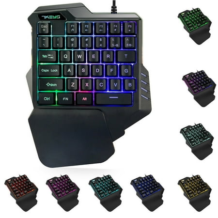 - G30 Wired Gaming Keypad with LED Backlight 35 Keys One-handed Membrane Keyboard