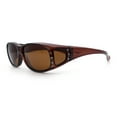 thumbnail image 6 of Polarized Womens Small Snug Rhinestone Studded OTG Fit Over Sunglasses (All Brown), 6 of 8
