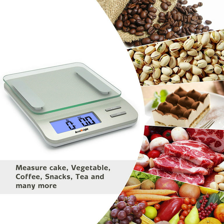 207 Digital Kitchen Multifunction Food Scale For Cooking With Large  Back-lit Lcd Display,easy To Clean With Precision Measuring,tempered Glass  – Casazo