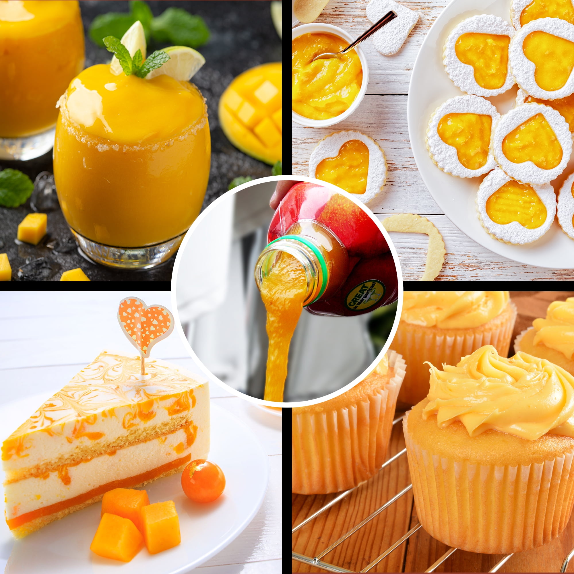 Jungle Pulp MANGO Puree Mix, 33.81 Ounce / 1 Liter, Pasteurized Fruit from Costa Rica Perfect for Cocktails, Desserts, Smoothies