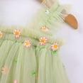 thumbnail image 6 of Wxirdiow Flower Girl Dress Toddler Toddler Girl Tulle Dress Ruffle Sleeveless Summer Girls' Dresses Birthday Wedding Casual Green Size,5-6 Years, 6 of 9