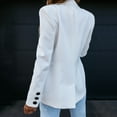 thumbnail image 3 of Vedolay Top Suit Jackets for Women Casual Blazer Solid Double Blazer Open Front Suit Jacket,White XXL, 3 of 5