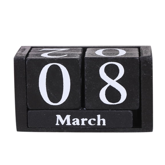 Calendario de bloques de cubo de madera de escritorio Vintage, oficina en casa, sala de estar, dormitorio, decoración de mesa, accesorio para sesión de fotos seitruly JJ19590-02B