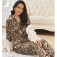 thumbnail image 4 of Ekouaer Silk Satin Pajamas Women's Long Sleeve Pj Set Soft Button Down 2 Piece Sleepwear Loungewear, 4 of 6