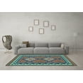thumbnail image 3 of Ahgly Company Indoor Rectangle Oriental Light Blue Traditional Area Rugs, 7' x 9', 3 of 4