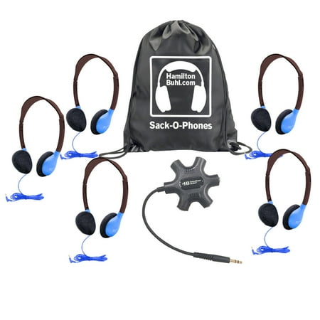 UPC: 0681181628155 | ERGOGUYS Hamilton Buhl Case Pack 5 Blue Wired Headphone Jackbox Carry Bag  GJB5HA2BLU (00JA35)
