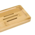 thumbnail image 4 of Bamboo Wooden Soap Dish Drainer Shower Soap Storage Holder Soap Tray for Bathroom Shower Vanities Kitchen Sink Rectangle, 4 of 7