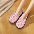 thumbnail image 5 of KLL Strawberries Slippers for Women Men House Slip on Indoor Outdoor Bedroom Furry Fleece Lined Ladies Comfy Anti-Skid Rubber Hard Sole-Medium, 5 of 8