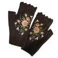 thumbnail image 2 of Womens Fingerless Gloves Winter Warm Knit Arm Warmers Mittens Soft Hand Crochet Wrist Warmers Thumb Hole Gloves, 2 of 4