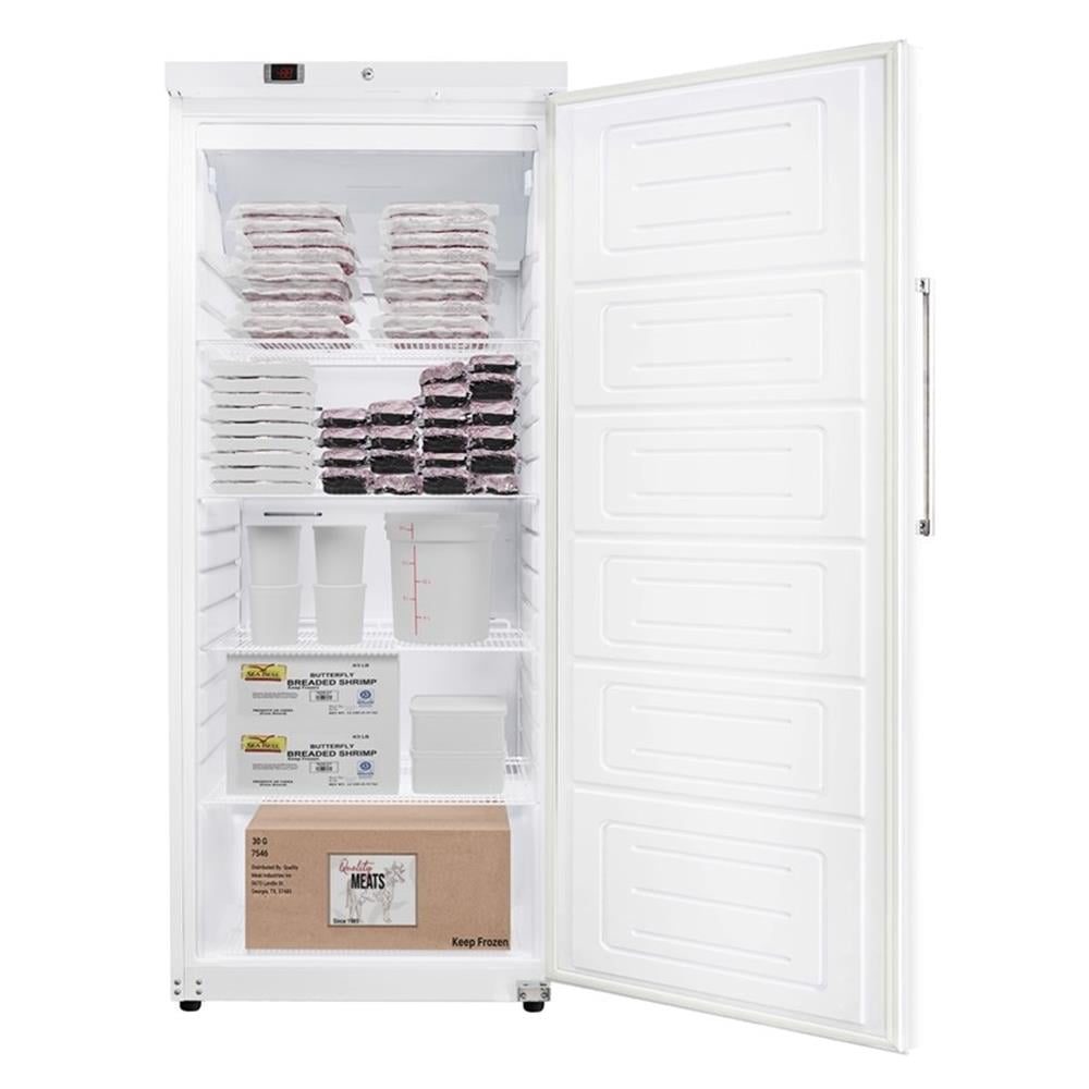 Pemberly Row 30" Commercial Auto-Defrost Reach-In Freezer 21 cu. ft. in White