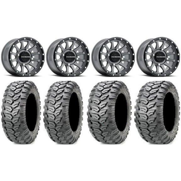 Raceline Trophy 14" Grey Wheels 26" Ceros Tires Polaris RZR XP 1000 / PRO XP / Ranger XP 900/1000