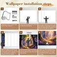 thumbnail image 5 of Wallpaper Magical Forest Glowing Light Purple Flowers Peel and Stick Wall Murals 69"H x 96"W Removable PVC Wall Paper Self-Adhesive Wall Paintings Art Decor for Bedroom Living Room, 5 of 7