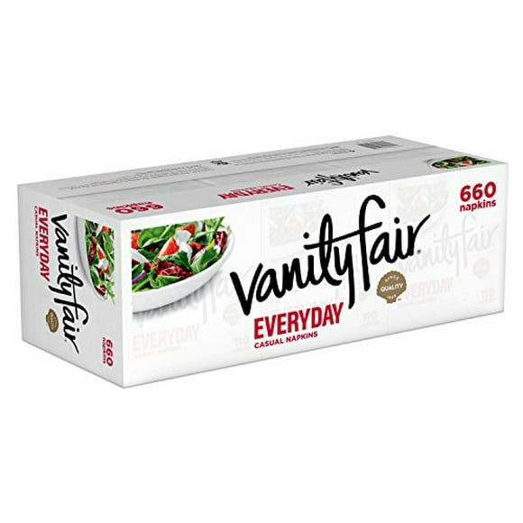 Vanity Fair Serviettes de Tous les Jours, 660 Comte, Serviettes en Papier Blanc