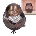 thumbnail image 4 of Durable Art Wrought Iron Owl Multifunctional Storage Tank Piggy Bank Coin Bank Metal Iron Coin, 4 of 9