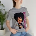 thumbnail image 4 of Jimi Hendrix Cartoon Portrait T-Shirt, Black History Icon, Vintage Music, 4 of 5