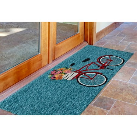 Winston Porter Mcmillan Bike Ride Blue Indoor Outdoor Area Rug