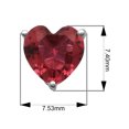 thumbnail image 2 of 7 MM Heart Shape Valentine Gift Red Hydro Gemstone 925 Sterling Silver Valentines Day Gifts Women Earrings, 2 of 4