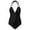 Maternity Swimsuit - Black, variant on Gyujnb Halter V Neck Maternity One Piece Swimsuit Side Shirring Elastic Support Multi Color Swimwear for Beach Pool,L