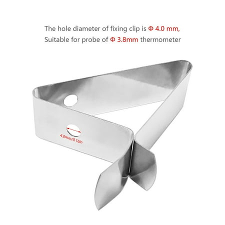 

Dusknt Securing Clip Hygrometer Clearance! Thermometer Bracket B Thermometer Holder Stainless Steel Probe Holder Hole Diameter About 4 Mm 1X Thermometer Stand
