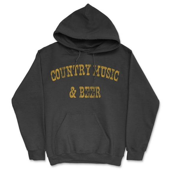 Country Music and Beer Unisex Hoodie Funny Sarcastic Drinking Hooded Sweatshirt
